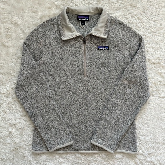 Patagonia Jacket Women's Better Sweater 1/4-Zip Fleece Pullover Pelican Sz S - Picture 1 of 12